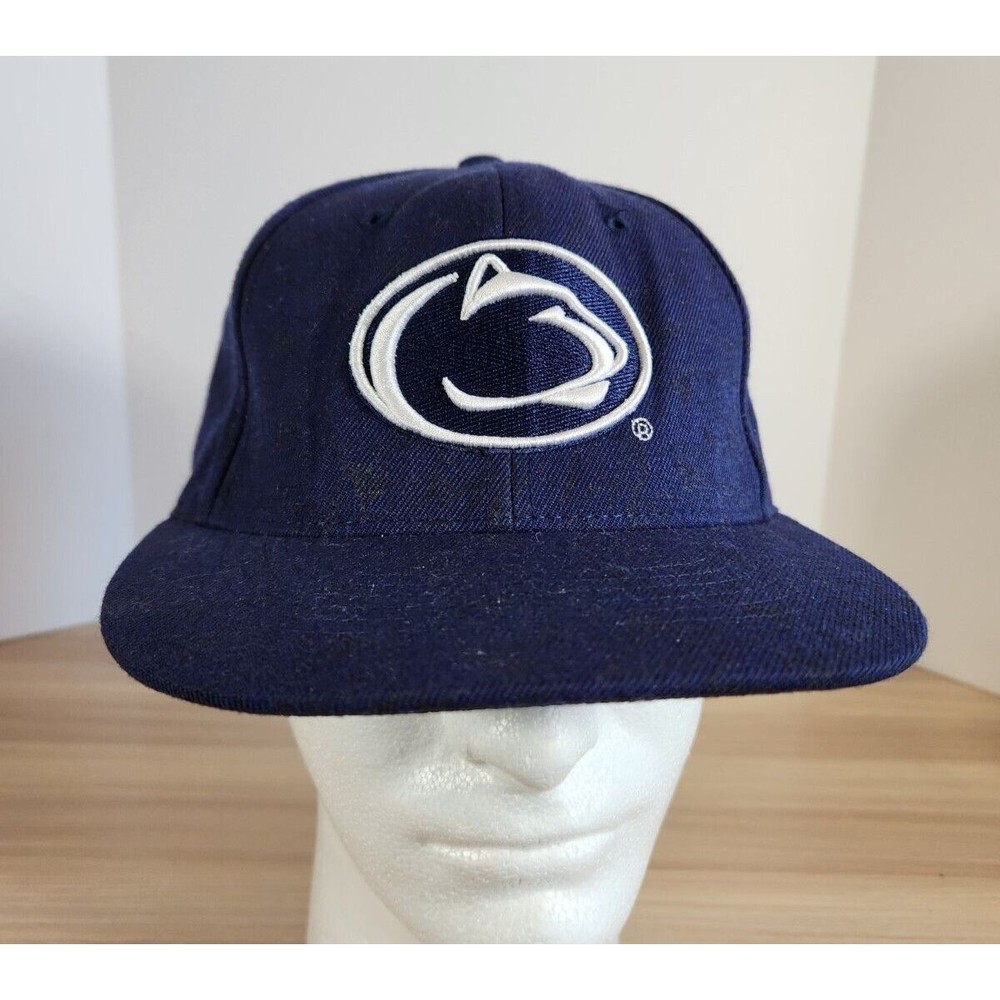 Zephyr 32/5 Penn State Baseball Hat Men's 7 3/8 Blue Fitted Nitty Lions All Over